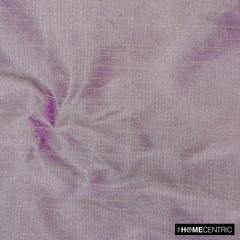 Cream & Purple Art Silk/Faux Silk Fabric by the Yard