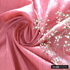 Coral Silk Dupioni Fabric By The Yard