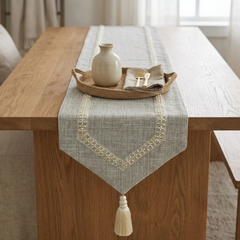 Pearl Coast - Beige Jute Decorative Table Runner