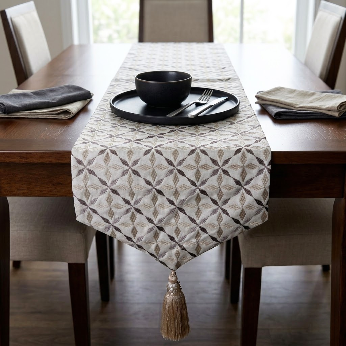 Ivory Linen Decorative Table Runners - Adore