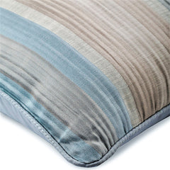 Aqua Martini - Blue Jacquard Silk Throw Pillow Cover