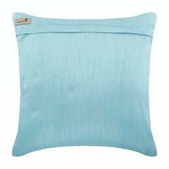 Aqua Martini - Blue Jacquard Silk Decorative Euro Sham