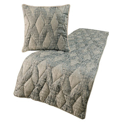 Graphitti Grey - Jacquard Grey Decorative Bed Runner and Pillow Cover