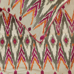 My Ikat Love - Cotton Linen Multi Color & Pink Decorative Bed Runner and Pillow Cover