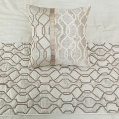 Ivory Delicacy Decorative Bed Runner and Pillow Cover