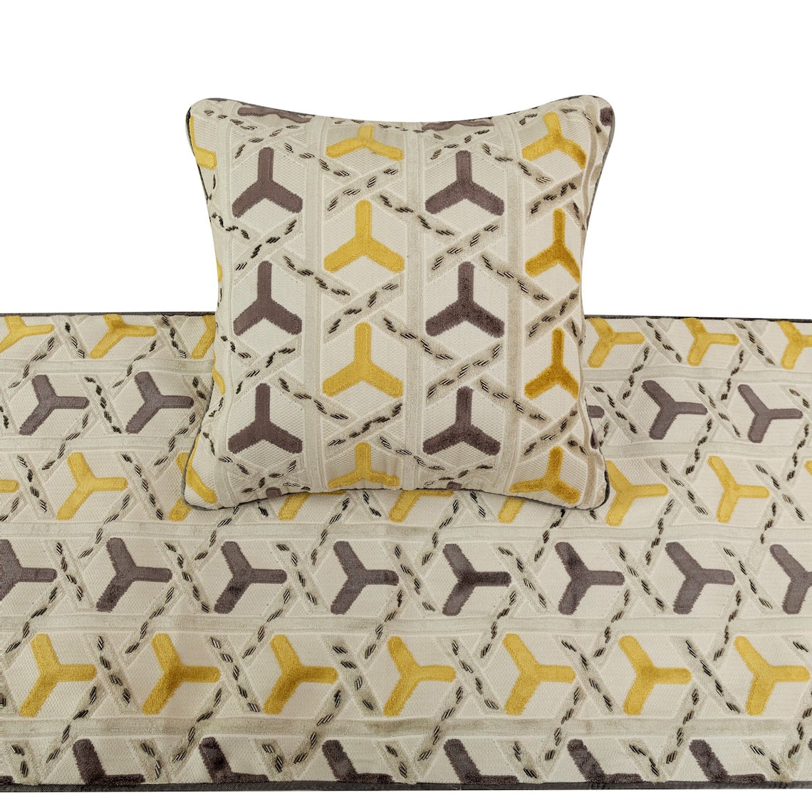 Tripod Decorative Bed Runner and Pillow Cover