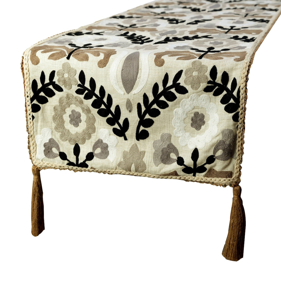 Atushi - Beige Linen Decorative Table Runner