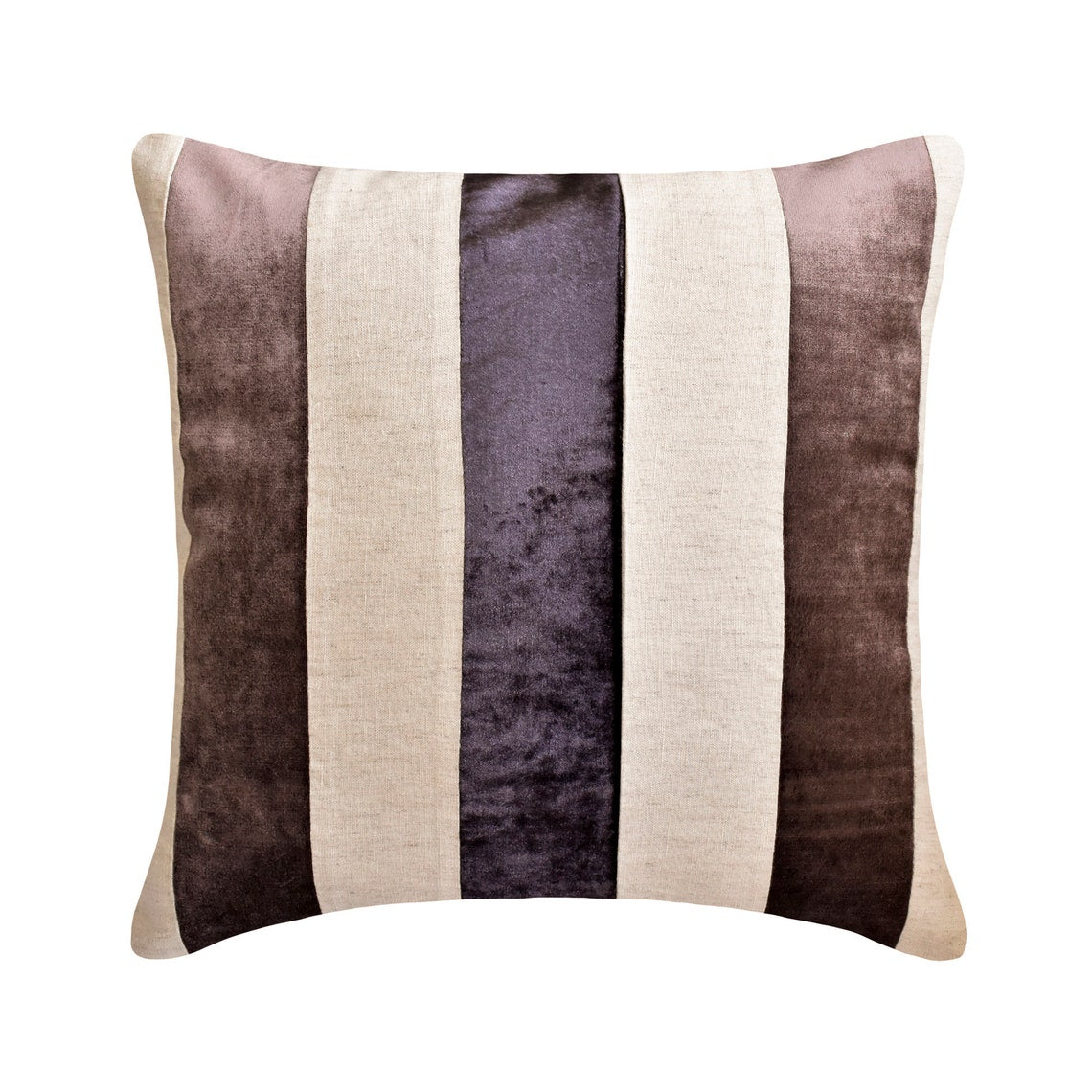 Velvet Band Aubergine - Aubergine Velvet Decorative Euro Sham