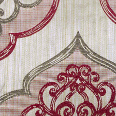 Berry Damask Galore - Burgundy Silk Decorative Euro Sham