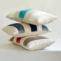 Swathe Navy - Blue Velvet Lumbar Pillow Cover