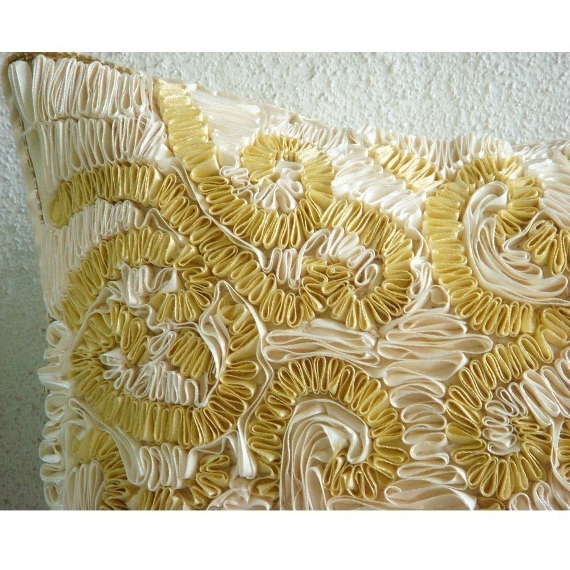 Magnificent Awe Ribbon Throw Pillow Cover