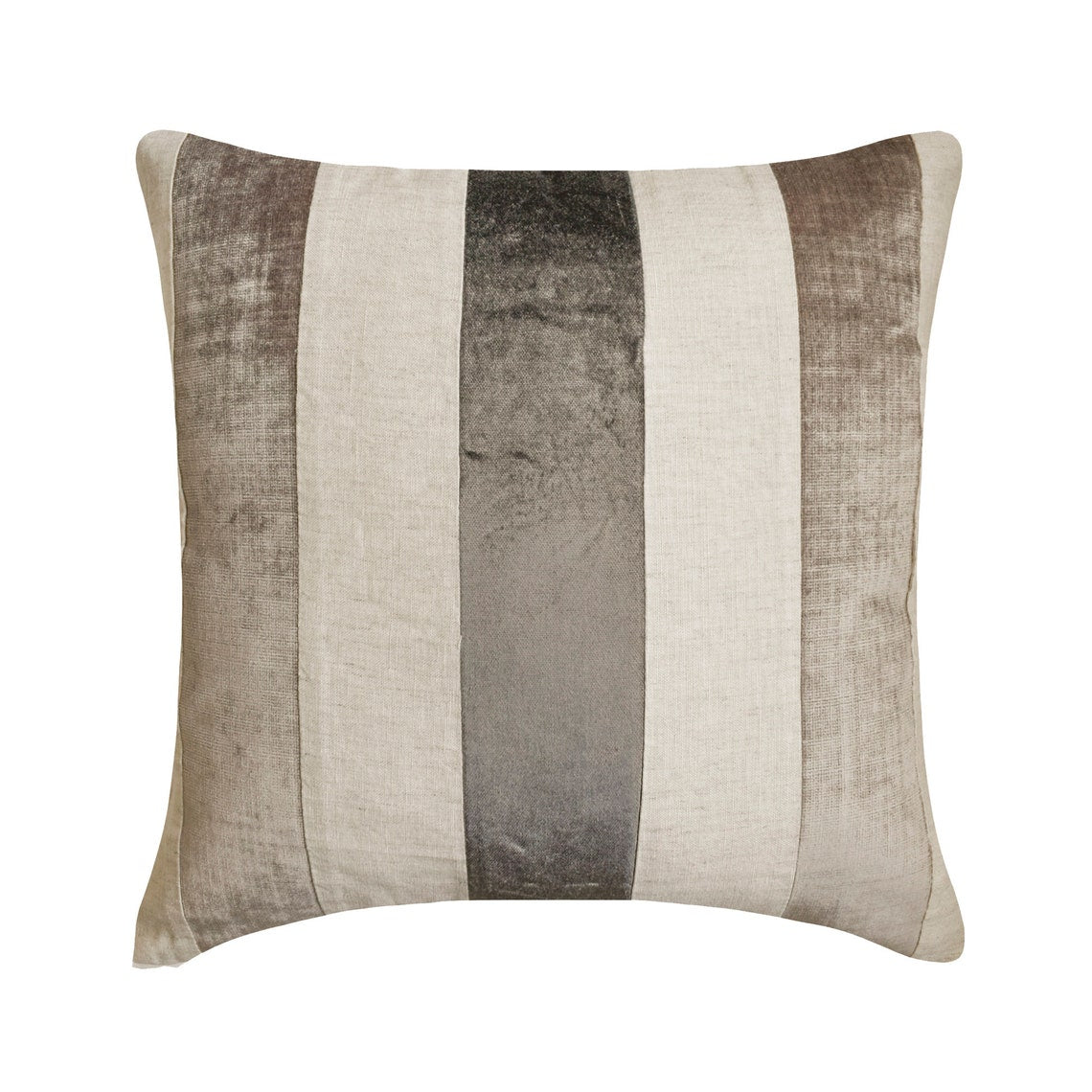 Velvet Band Grey - Grey Velvet Throw Pillow Cover