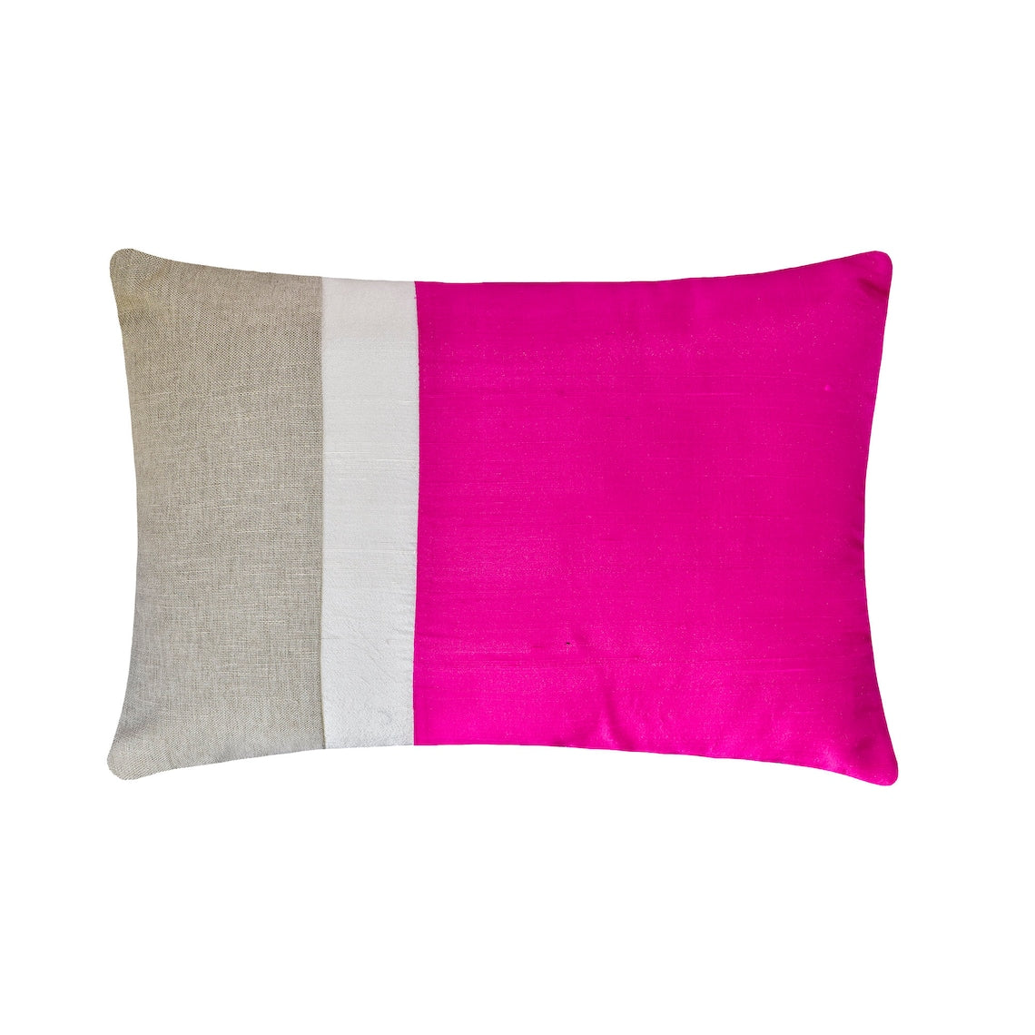 Fuchsia Silk Essence Lumbar Pillow Cover