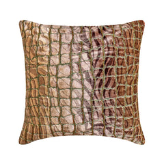 Safari Track - Brown Velvet Throw Pillow Cover