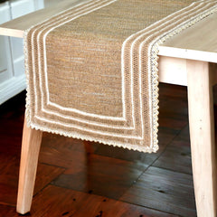 Jute Table Charm - Beige Jute Decorative Table Runner