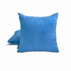 Light Blue Luxury - Blue Silk Throw Pillow Cover Pack of 2