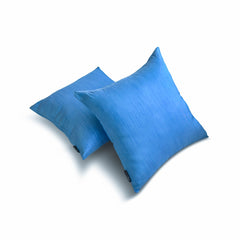 Light Blue Luxury - Blue Silk Throw Pillow Cover Pack of 2