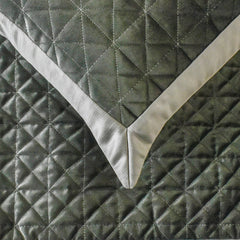 Grey Grace - Velvet Grey Decorative Bed Runner and Pillow Cover