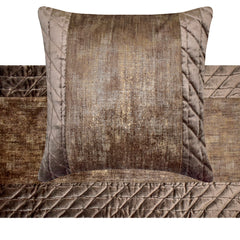 Bourbon Bliss - Velvet Brown Decorative Bed Runner and Pillow Cover