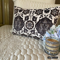 Leila - Gray Velvet Lumbar Pillow Cover