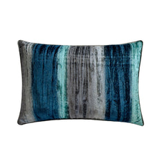 Cerulean Ombre - Velvet Blue Decorative Bed Runner and Pillow Cover