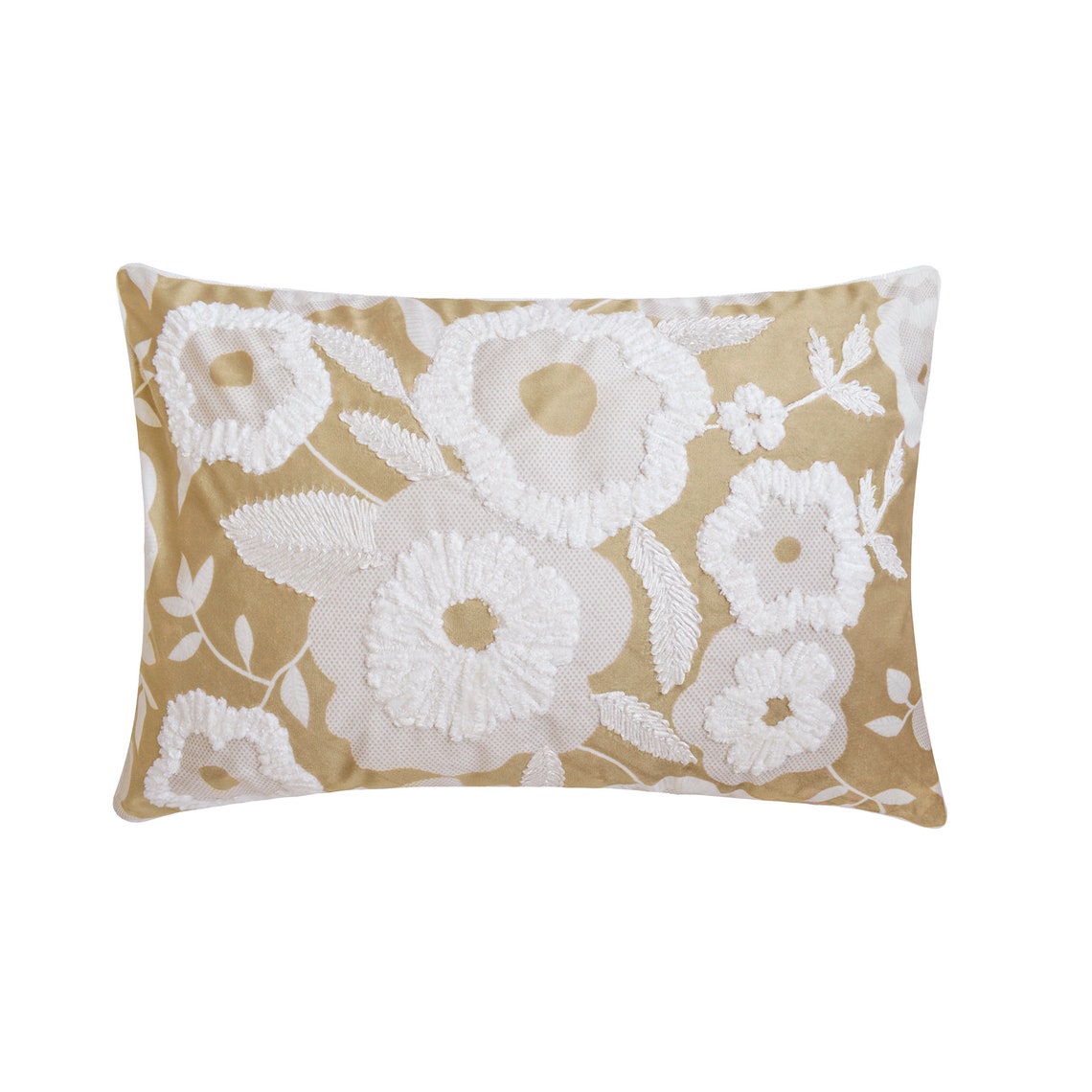 Snowy Gardenia Lumbar Pillow Cover