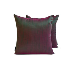 Green Fuchsia Luxury Throw Pillow Cover