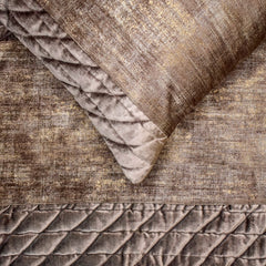 Bourbon Bliss - Velvet Brown Decorative Bed Runner and Pillow Cover
