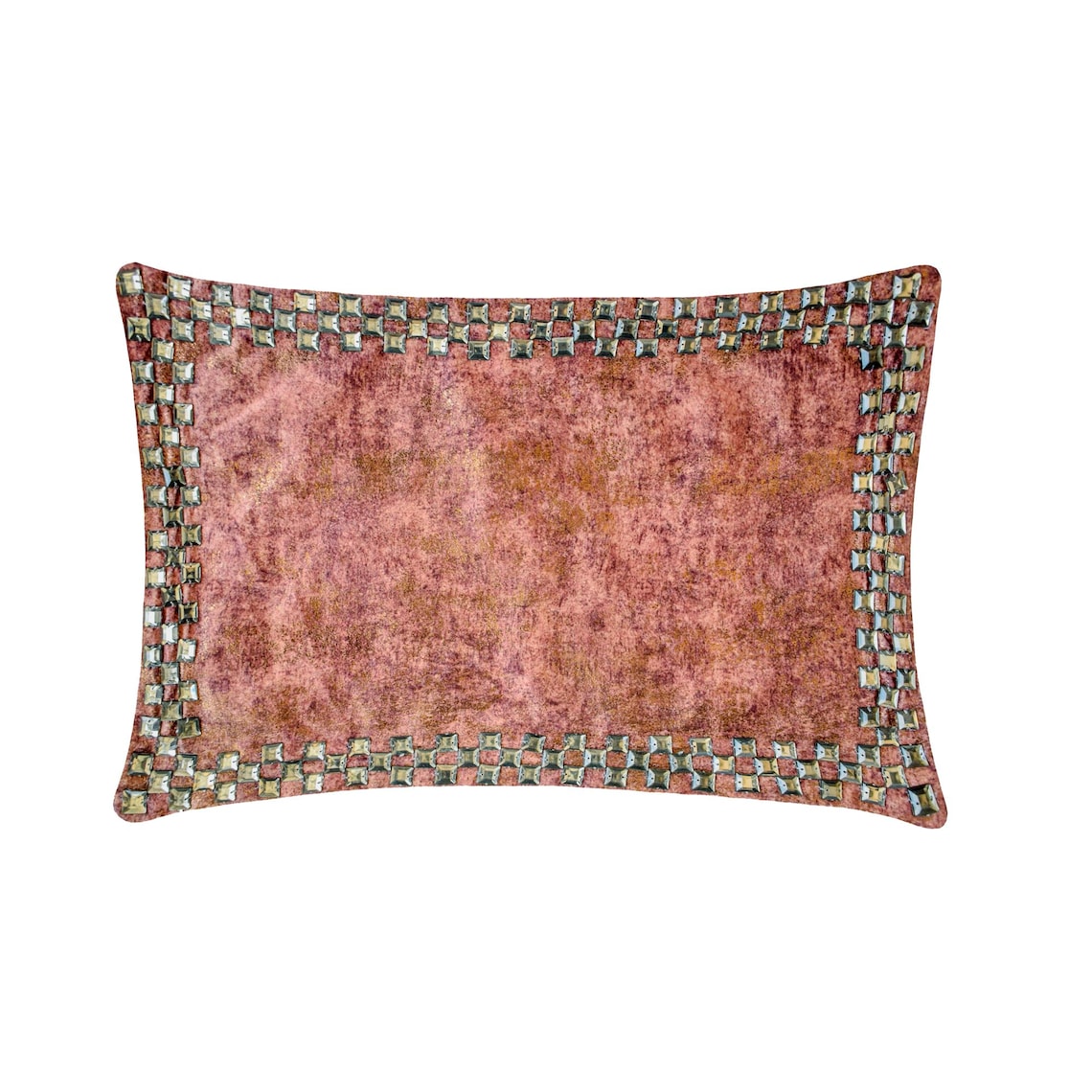 Crystal Rust Lumbar Pillow Cover