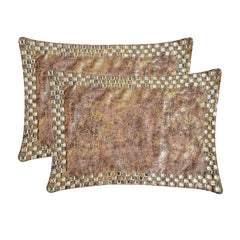 Crystal Antique - Gold Velvet Lumbar Pillow Cover
