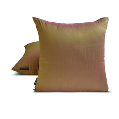 Lime Green & Pink Luxury - Lime Green & Pink Art Silk Throw Pillow Cover