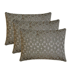Interface - Brown Jacquard Lumbar Pillow Cover
