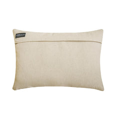 Joyful Jumble V - Violet & Gray Cotton & Faux Leather Lumbar Pillow Cover