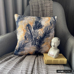 In The Tropics - Green Satin Throw Pillow Cover