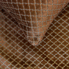 Geolux Legacy Brown - Velvet Brown Decorative Bed Runner and Pillow Cover