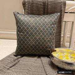 Nour Charcoal - Charcoal Velvet Throw Pillow Cover