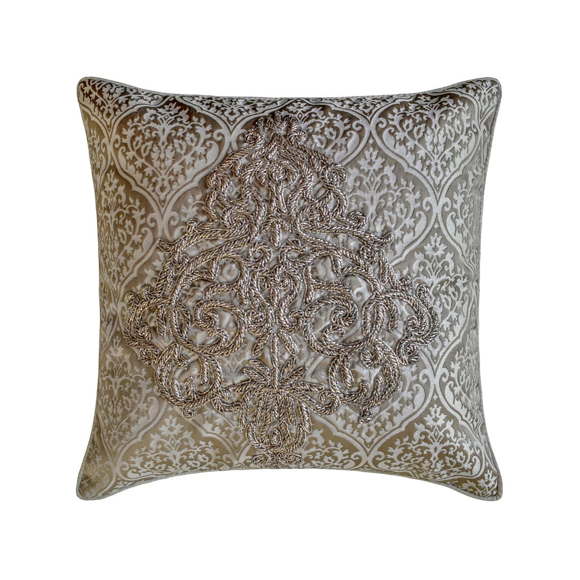 Nazanin Silver Throw Pillow Cover