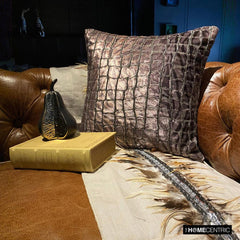 Safari Mirage - Brown Velvet Throw Pillow Cover