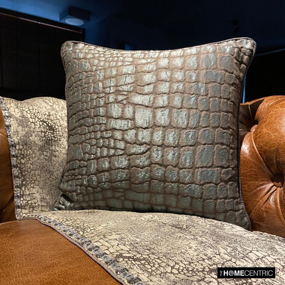 Animal Shimmer - Blue Jacquard Decorative Euro Sham