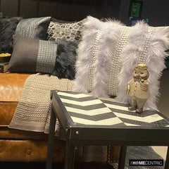 Kitty Fur - Grey Silk Halloween Throw Pillow Cover
