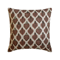 Forest Fables - Brown Jacquard Autumn Throw Pillow Cover