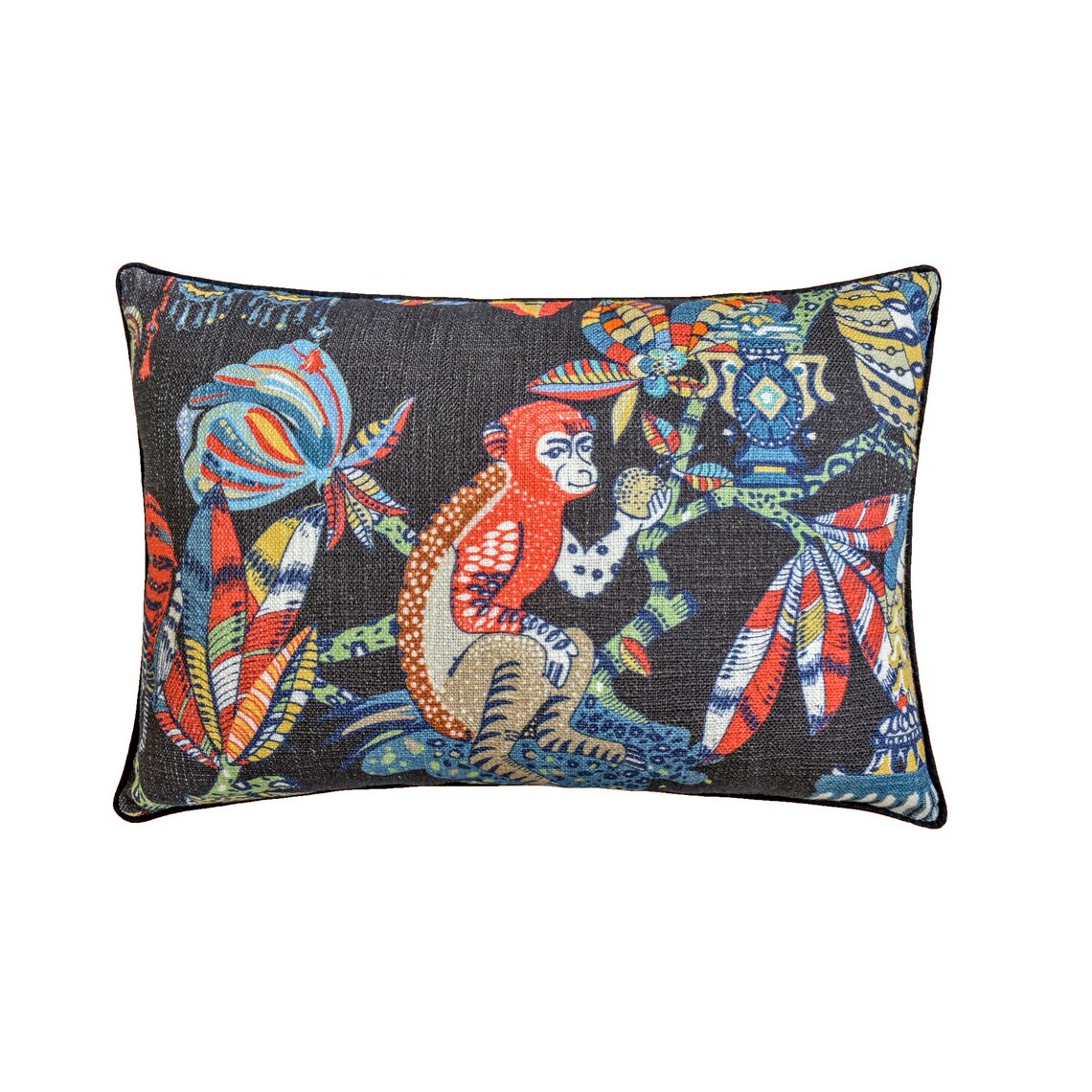 Monkey Mischief Lumbar Pillow Cover