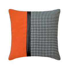 Dark Houndstooth Throw Pillow Cover