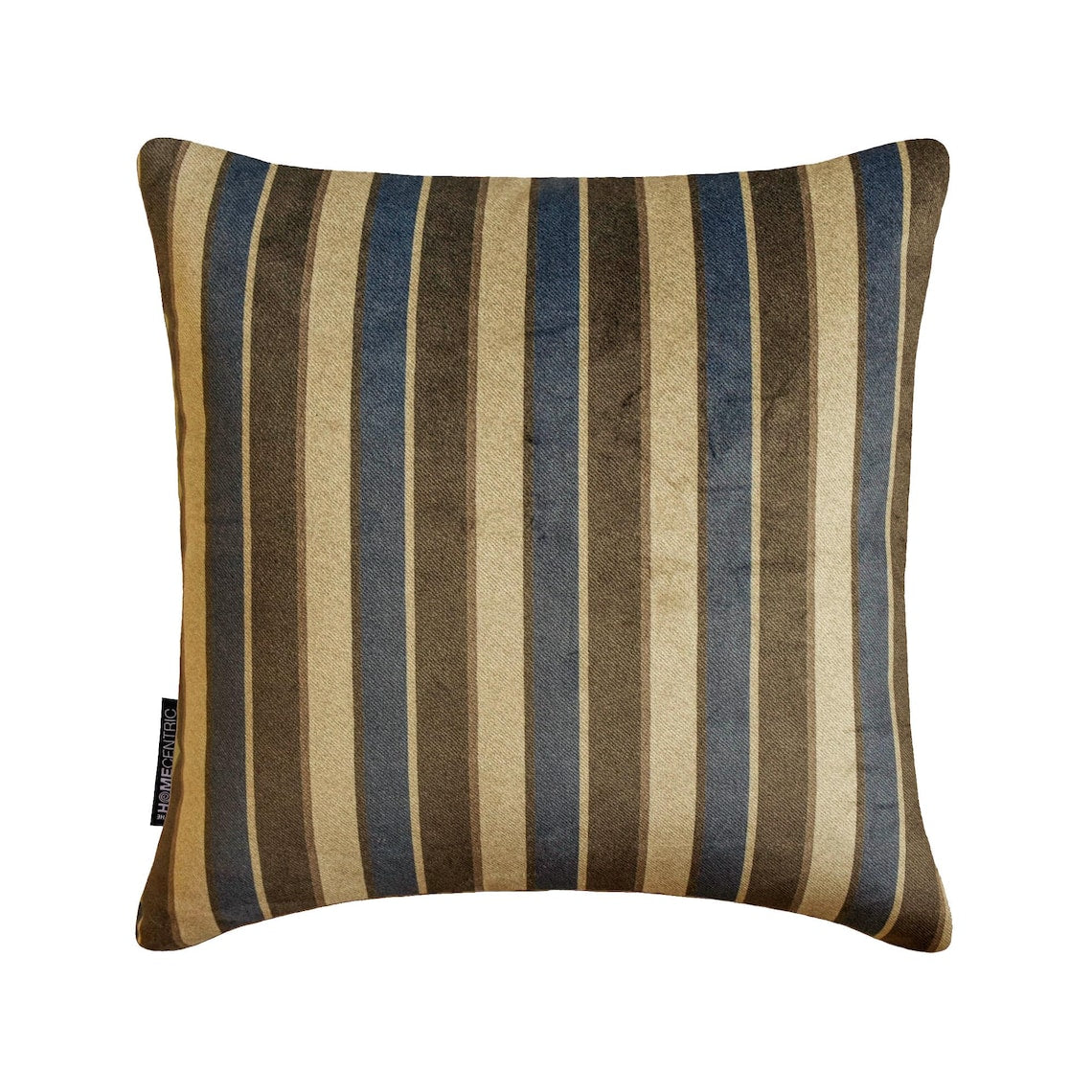Stripe Flow Blue - Blue Velvet Stripes Throw Pillow Cover