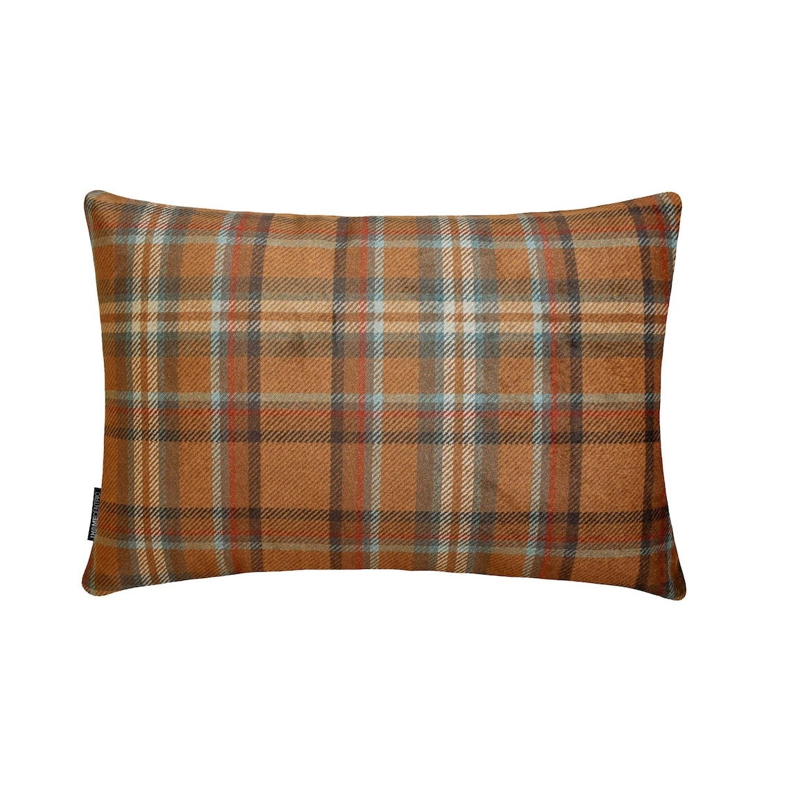 Plaidflow Orange Lumbar Pillow Cover