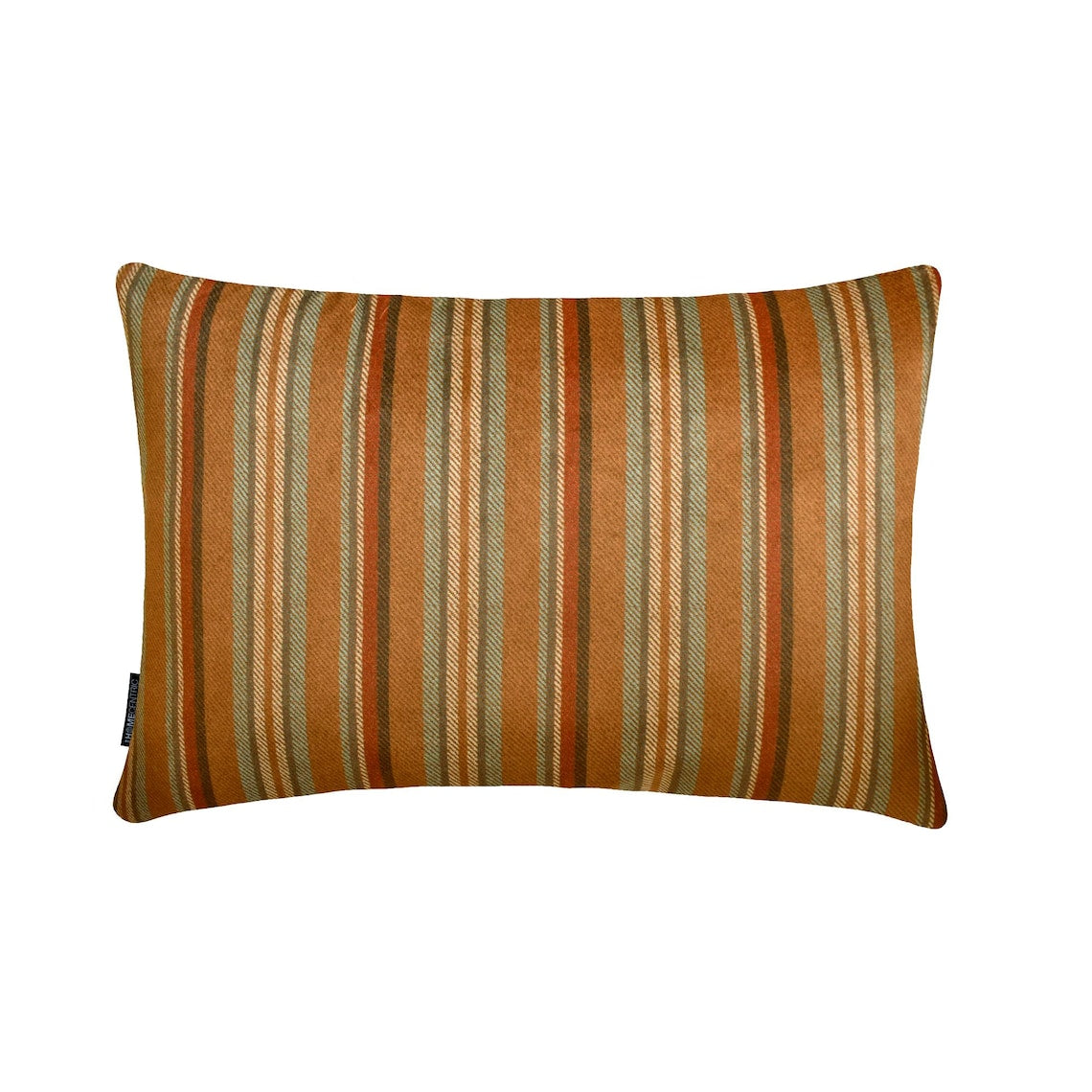 Linear Stripe Orange Lumbar Pillow Cover