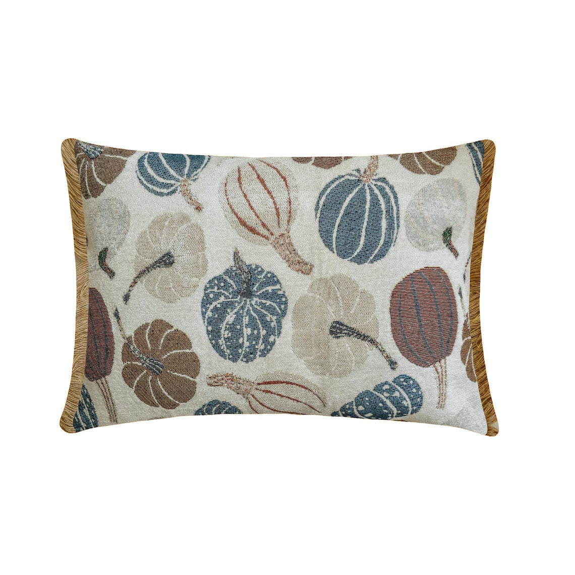 Blue Harvest Pumpkin Lumbar Pillow Cover
