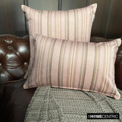 Linear Stripe Pink - Pink Velvet Christmas Stripe Oblong Lumbar Pillow Cover
