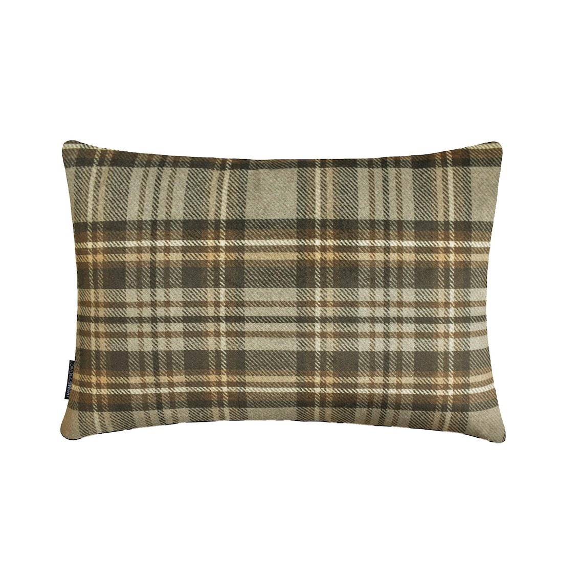 Plaidflow Gray Lumbar Pillow Cover