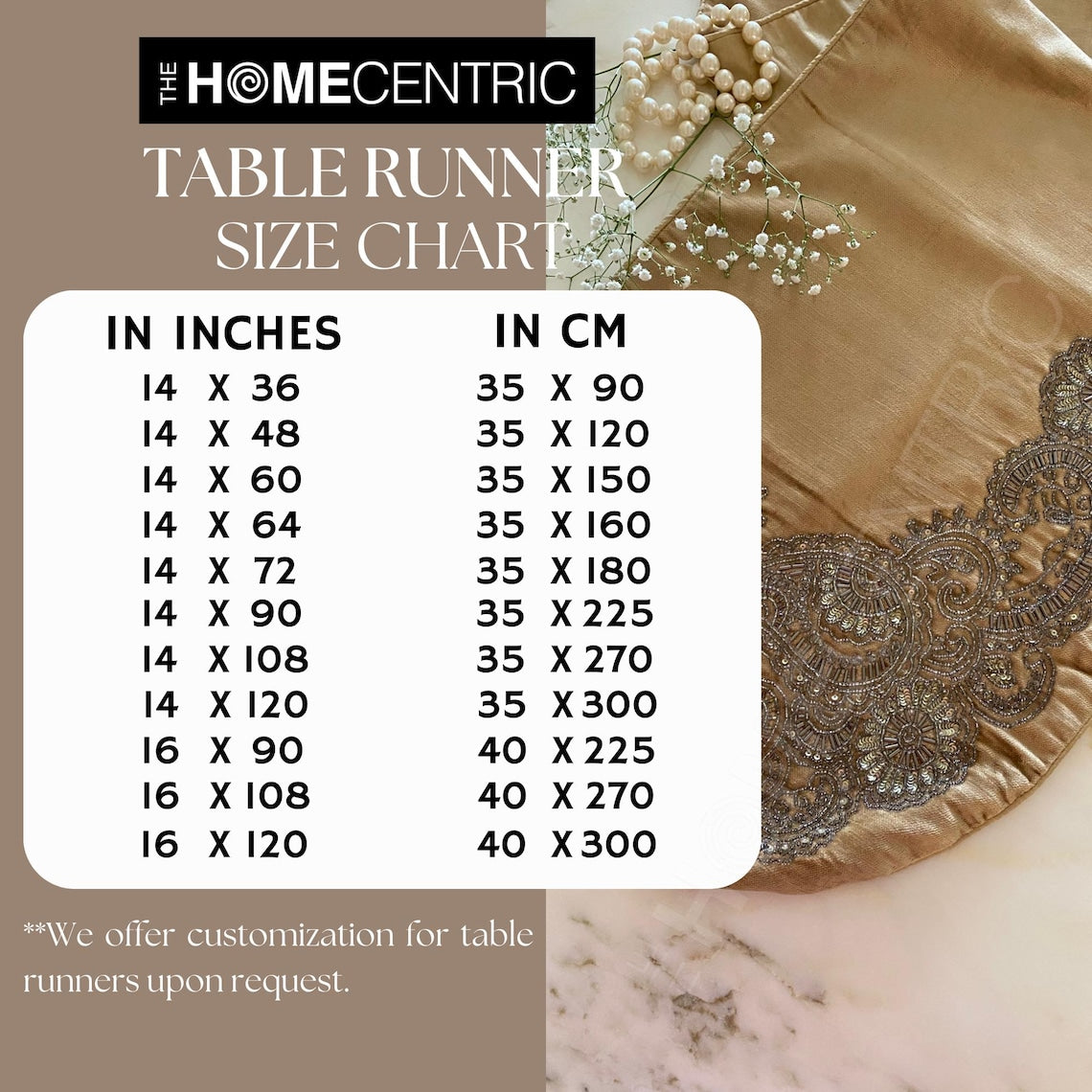 Orange Rosiness - Orange Cotton Decorative Table Runner